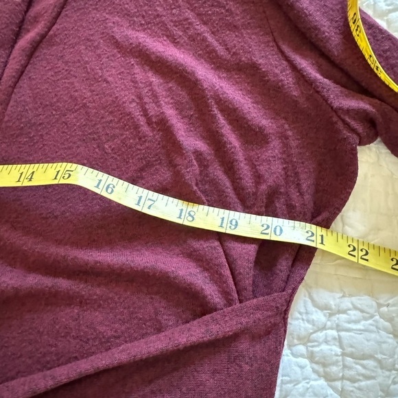 Marika tie front active cardigan size Large. maroon & dark gray - Picture 6 of 7